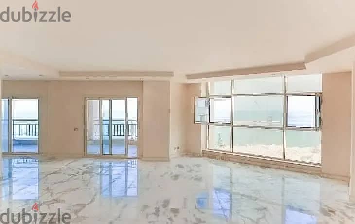 Luxury apartment for sale in El Alamein Towers, elegant finishing, imaginative panoramic view directly on the sea, with hotel services 4