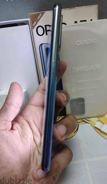 موبايل Oppo A74 4G 6G Ram  ذاكرة 128 جيجا بالكرتونة وجميع المشتملات 4