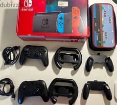 Nintendo Switch V2 + 6 games + 2 pro controllers + accessories