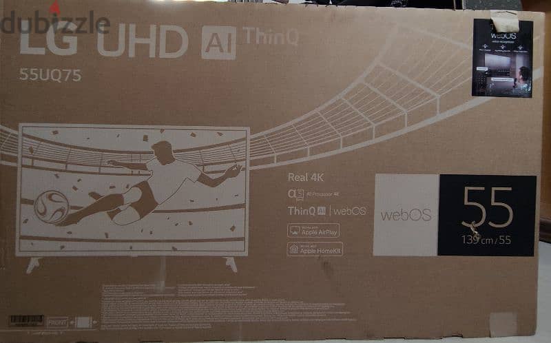 شاشه تلفزيون 55 بوصه ذكي من إل جي4K UHD LED متبرشمة LG وبضمان محلي 1