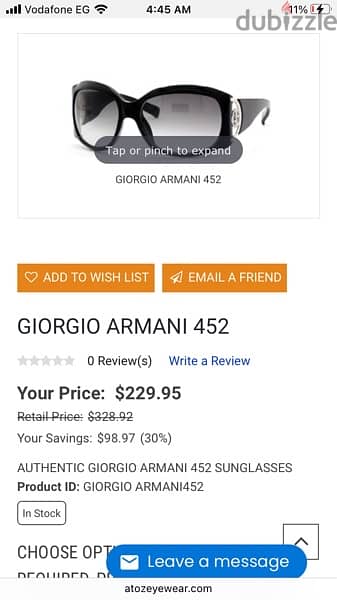 Giorgio Armani GA 452/s 4