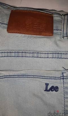 بنطلون جينز رجالي ماركة Lee الأصلي مقاس 34 ثلجي و التوصيل مجاني