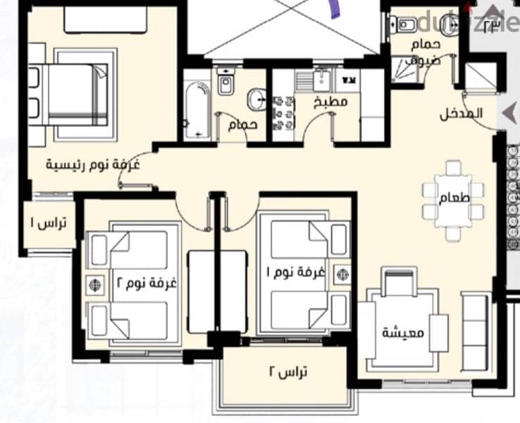 شقة 107 م للبيع مدينتي تقسيط b14 أقل over من المالك فوراً لظروف السفر 0