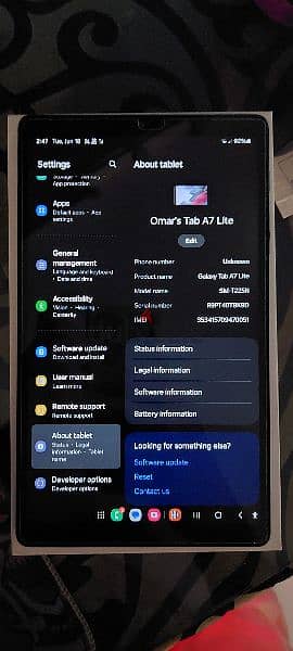 Samsung Tablet A7 Lite 10