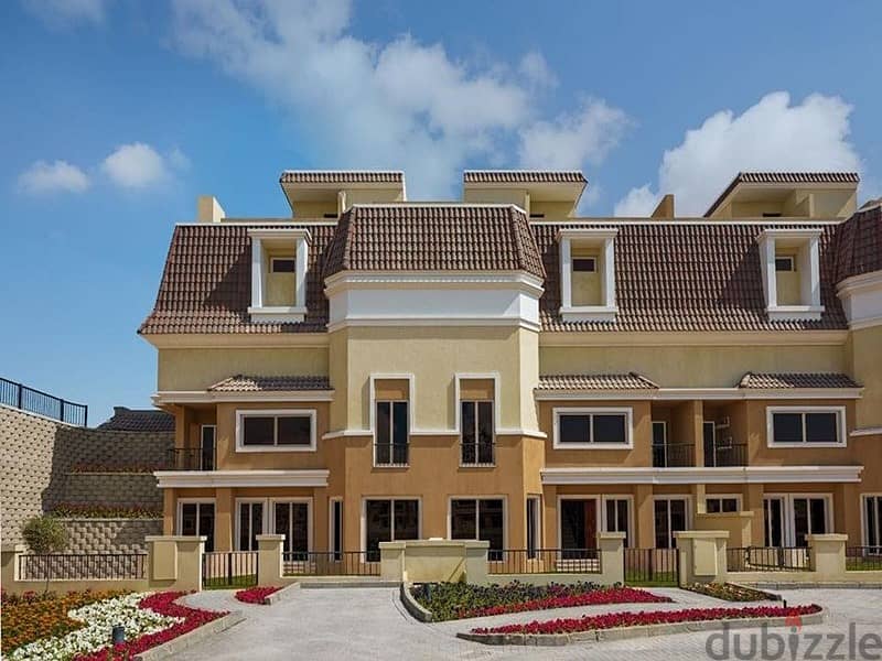 Villa for sale, 239 meters, ground, first floor and roof, in Sarai Prime Location Compound, on Suez Road 7