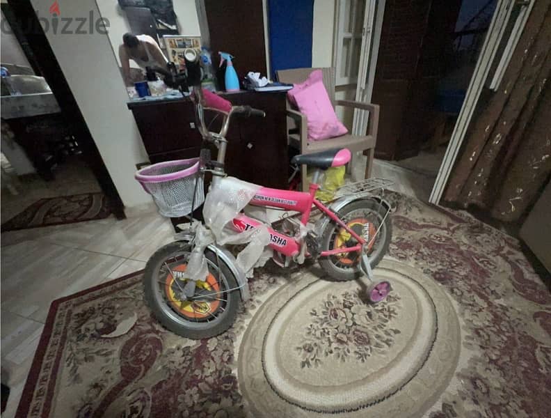 فرصه لسرعه البيع تم تنزيل السعر دراجه أطفال بناتي ماركه الباشا 1