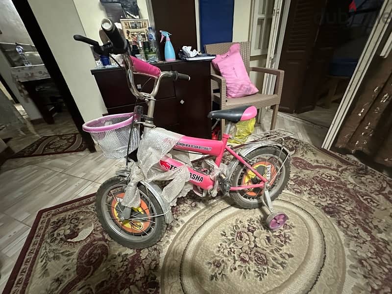 فرصه لسرعه البيع تم تنزيل السعر دراجه أطفال بناتي ماركه الباشا 2