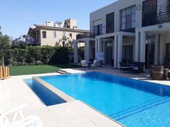 Fully furnished, ultra-modern villa for sale in Allegria Beverly Hills, Sheikh Zayed, with a swimming pool