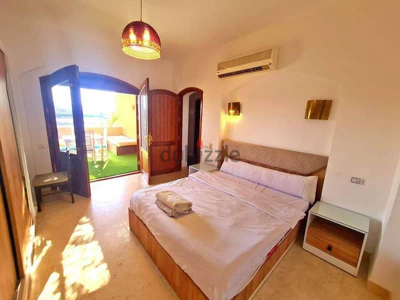 شالية sand pool lagoon view للبيع متشطب بالكامل في الجونة اوراسكوم  unique chalet For Sale in Gouna Orascom 0