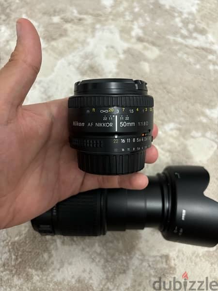 3 NIKON ORIGINAL LENSES 55-200mm/ 18-55mm/ 50mm اصلي ٣ عدسات نيكون 3