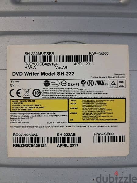 samsung PC DVD ROM Read/write 3