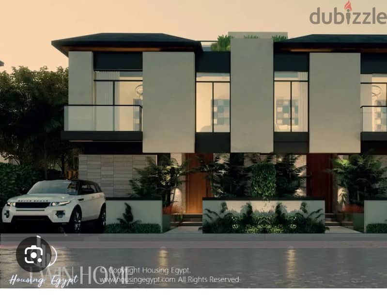 Townhouse 200 m2 for sale in The Willows with 5 % down payment in New Cairo by Roya Developments. 1