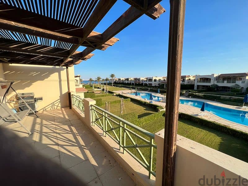 Penthouse chalet 4 rooms for sale, 190 meters in La Vista Topaz Village, Ain Sokhna, sea view next to Porto Sokhna and La Vista 6 7
