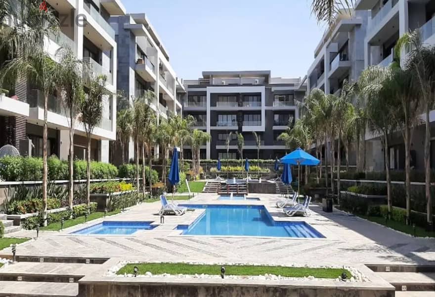 Garden apartment for sale 160 m, immediate receipt and finishing, in La Vista, El Patio 7, Fifth Settlement, next to American University, installments 22