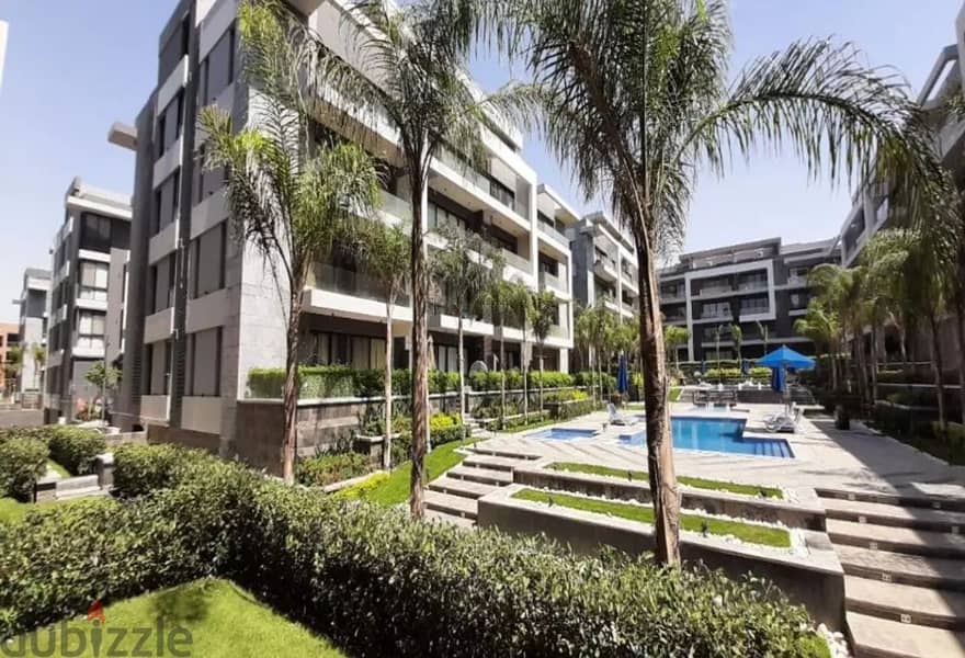 Garden apartment for sale 160 m, immediate receipt and finishing, in La Vista, El Patio 7, Fifth Settlement, next to American University, installments 24