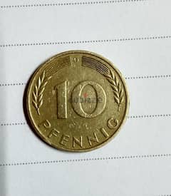 10 pfennig 1950 "D"
