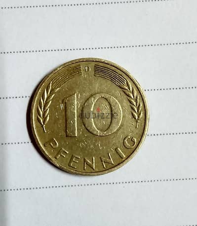 10 pfennig 1950 "D" ١٠ فرانك الماني ١٩٥٠للبيع