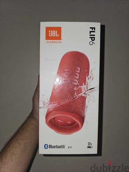 أفضل سماعة Bass فى فئتها بطارية ١٢ ساعة وأنقى صوت JBL FLIP 6 لون أحمر 0