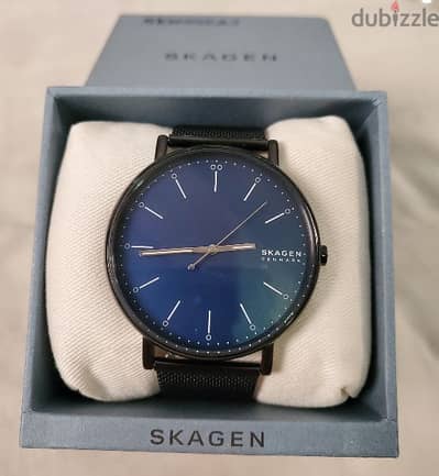 ساعة رجالي  Skagen دانمارك . . signature . . اصليه . .  مينا ذرقاء: