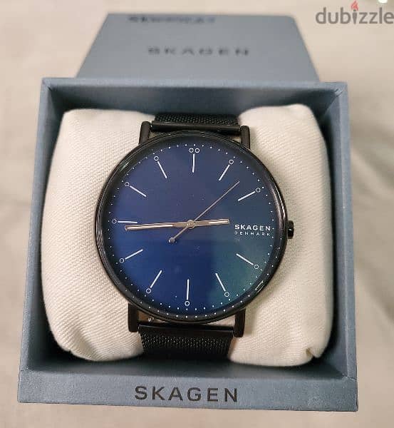 ساعة رجالي  Skagen دانمارك . . signature . . اصليه . .  مينا ذرقاء: 0