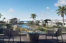 Finished 3BR 170m townhouse villa lagoon and sea view with ACs in Seazen North Coast Kilo 170 with installments سيزن الساحل الشمالي 0