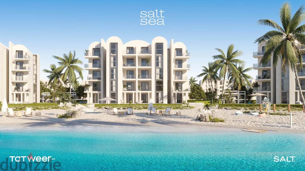 3-room chalet, Seaview, 10% down payment and equal installments over 10 years ((limited time offer)) Salt Village, Tatweer Misr Company 0
