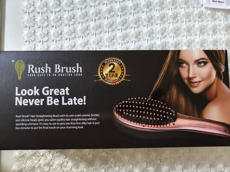 Rush Brush hair straightening brush used - like new 2