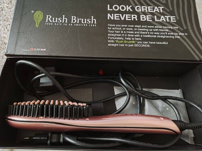 Rush Brush hair straightening brush used - like new 3