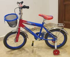 Blue spiderman bicycle for kids