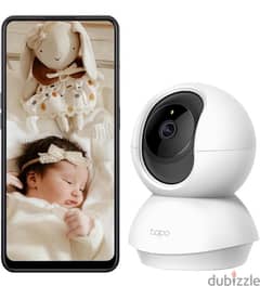 Tapo c200 360-degree smart wi-fi pan and tilt camera, 1080 p - white 0
