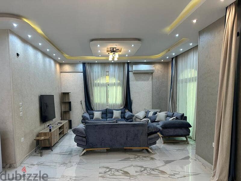 Fully furnished apartment for rent in the first settlement, villa area, Yasmine 6 0