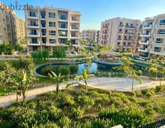 For sale, an apartment in the largest and most distinguished compound in the heart of the Fifth Settlement, next to Cairo Airport, with a 10% down pay