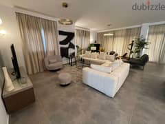 3-room apartment for sale, ground floor, ready to move, super-luxe finishing, Al-Maqsad capital