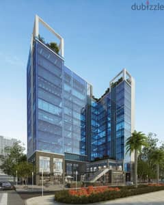 An administrative office in Optima Business Complex Mall in a very prime location and great price in the new Capital finished with air conditionin