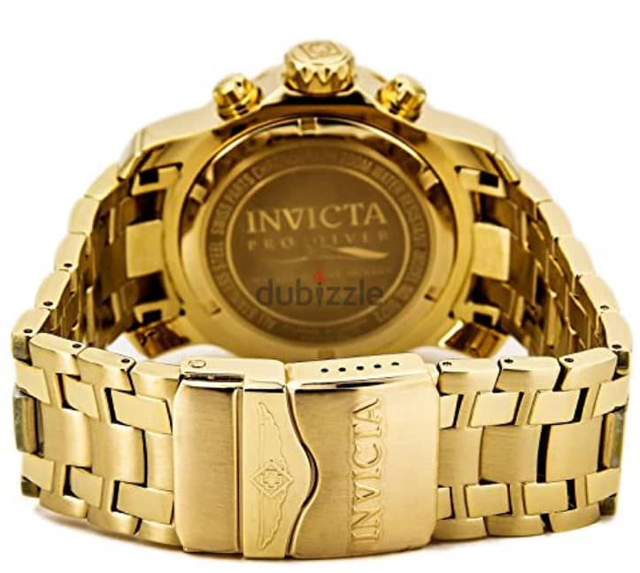 ساعة انفكتا سويسري invicta Pro Diver Model 0072 مطلية بالذهب عيار 18K 3