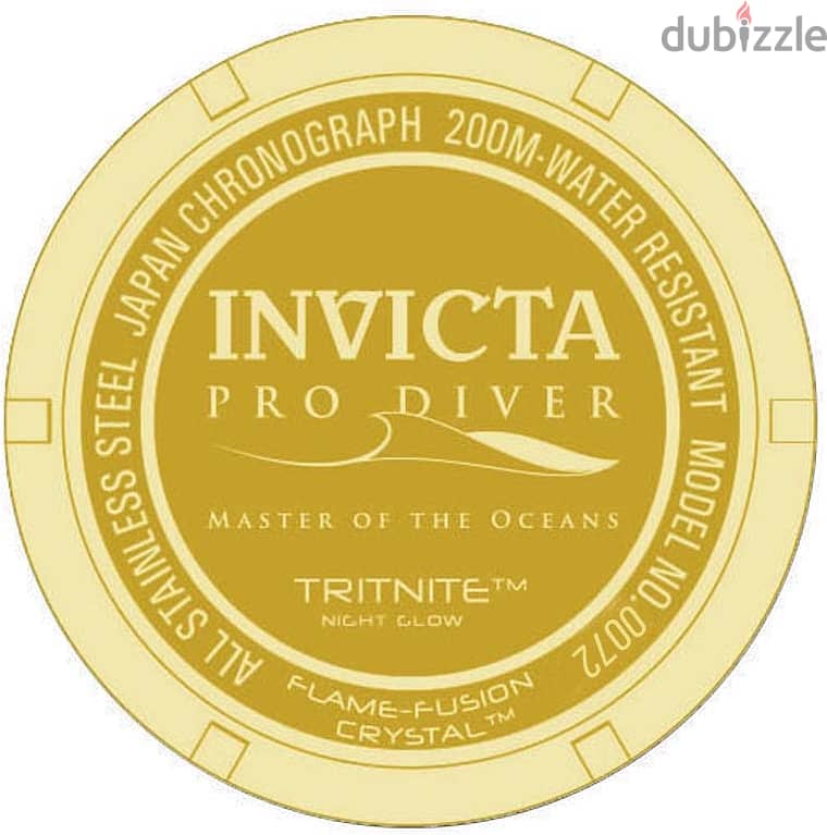 ساعة انفكتا سويسري invicta Pro Diver Model 0072 مطلية بالذهب عيار 18K 10