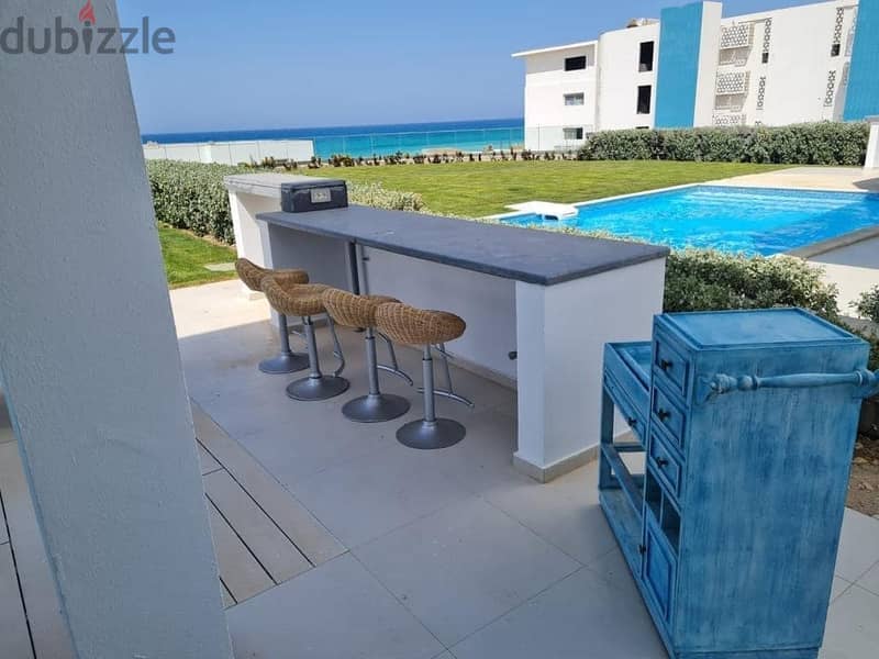 Hotel chalet for sale with 5% down payment, first row on the sea, fully finished and furnished, in Fouka Bay, Ras El Hekma, North Coast 5