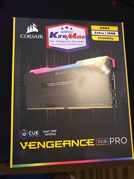 corsair vengeance pro rgb 16GB (2x8) cl16 kit BLACK 3200MHZ 1