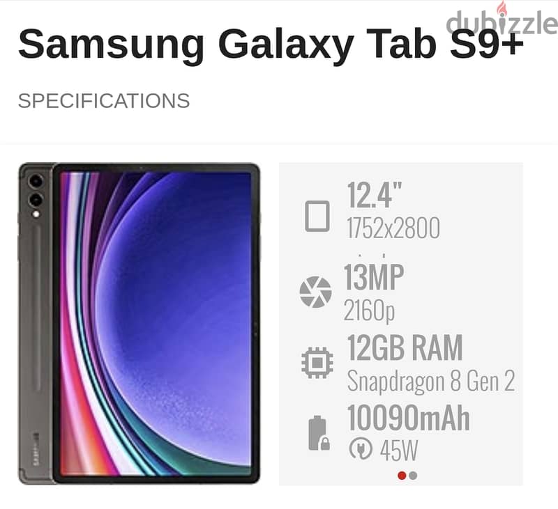 Samsung Galaxy tab S9 + with pen 1