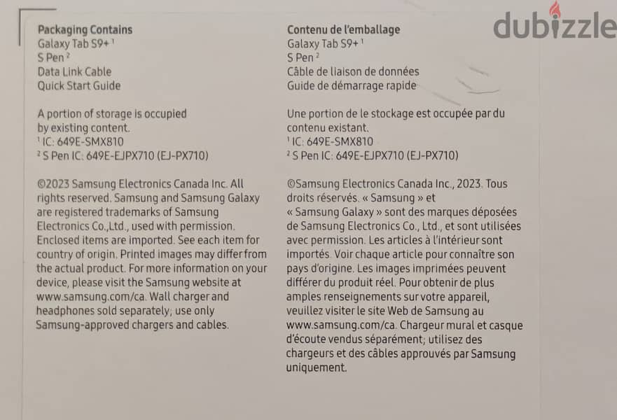 Samsung Galaxy tab S9 + with pen 3