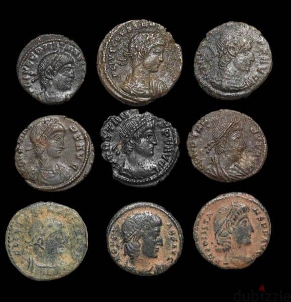 9 عملات امبراطورية رومانية أثرية قسطنطينية 0
