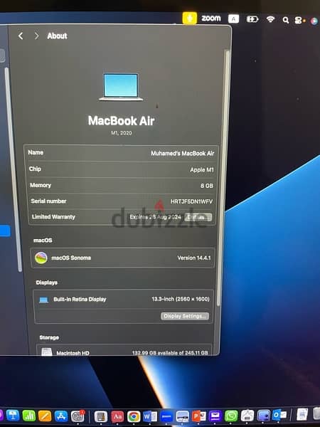MacBook Air M1 2020 // 99% Battery 1