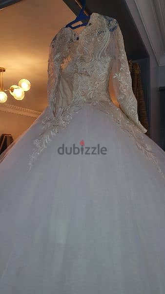 فستان زفاف خامه جميله جداا و موضه جدااا 3