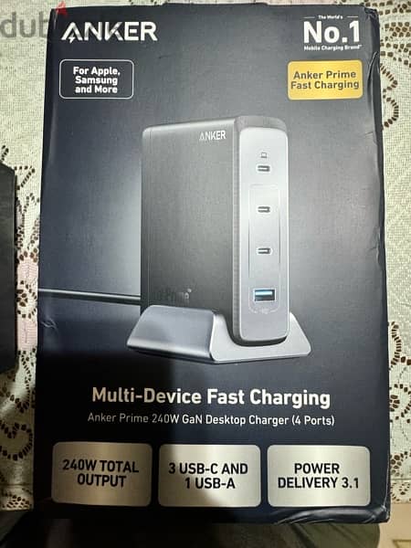 Sealed Anker Chargers 240w and 65w (series 7 and GaN prime) and 30w 3