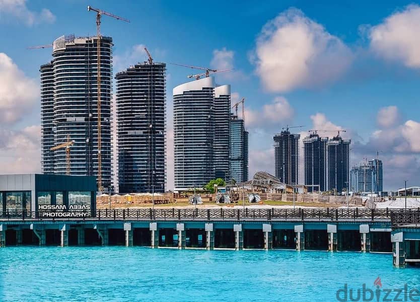 Apartment in Al Alamein Towers with air conditioners, fully finished, sea view, for sale 7