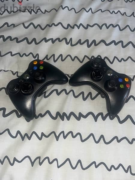 xbox 360 original 2 controllers & 3 games gift 0