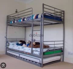 IKEA bunk bed with under bed  سرير دورين ايكيا مع سرير جرار في الاسفل