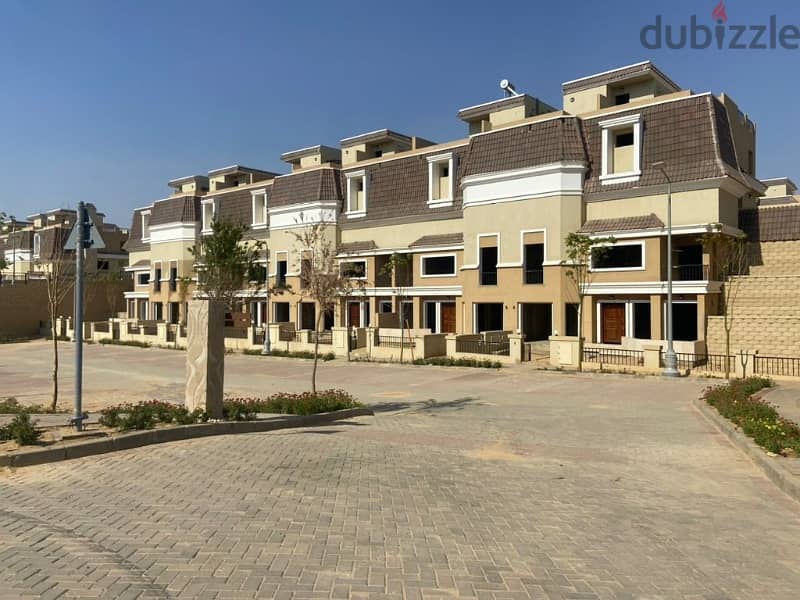 At the best price, villa for sale 295 sqm with garden ultra super lux ready to move in Sarai Al Mostakbal City Compound 3