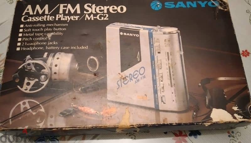 مشغل كاسيت وراديو استريو ياباني walkman Sanyo MG2 6