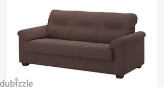 KNISLINGE Three-seat sofa, Samsta dark brown - IKEA